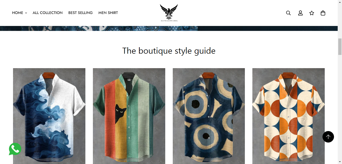 Zayraapparel Clothing Brand Website